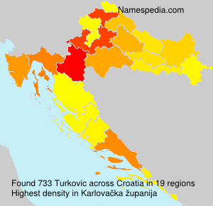 Surname Turkovic in Croatia Surname Turkovic in Croatia