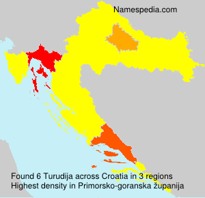 Surname Turudija in Croatia Surname Turudija in Croatia