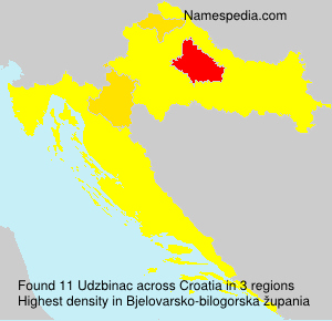 Surname Udzbinac in Croatia Surname Udzbinac in Croatia
