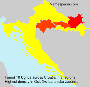 Surname Ugrica in Croatia Surname Ugrica in Croatia