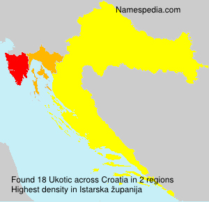 Surname Ukotic in Croatia