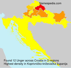 Surname Unger in Croatia Surname Unger in Croatia