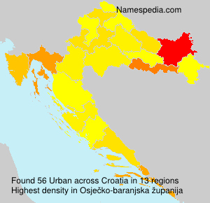 Surname Urban in Croatia Surname Urban in Croatia