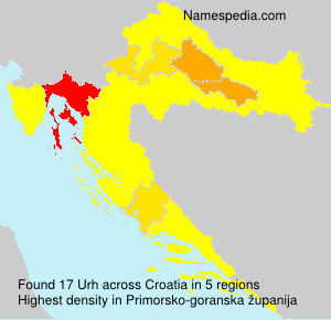 Surname Urh in Croatia Surname Urh in Croatia