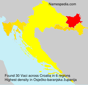 Surname Vaci in Croatia Surname Vaci in Croatia