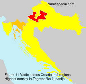 Surname Vadic in Croatia Surname Vadic in Croatia