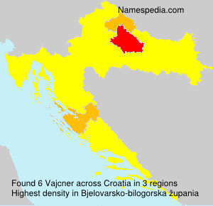 Surname Vajcner in Croatia Surname Vajcner in Croatia