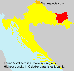 Surname Val in Croatia Surname Val in Croatia