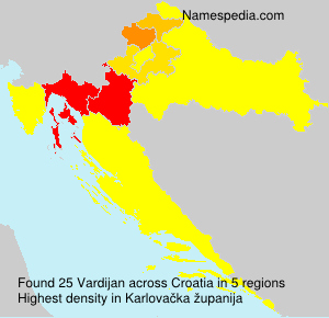 Surname Vardijan in Croatia Surname Vardijan in Croatia