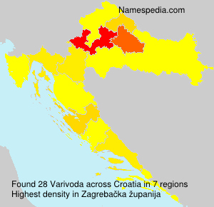 Surname Varivoda in Croatia Surname Varivoda in Croatia