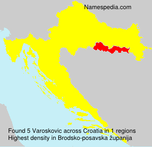 Surname Varoskovic in Croatia Surname Varoskovic in Croatia