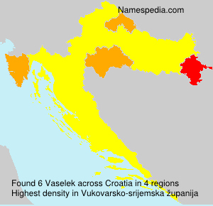 Surname Vaselek in Croatia Surname Vaselek in Croatia