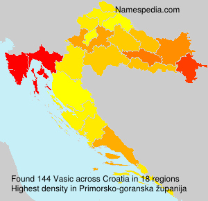 Surname Vasic in Croatia Surname Vasic in Croatia