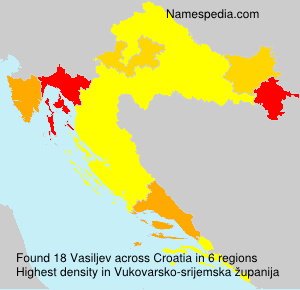 Surname Vasiljev in Croatia Surname Vasiljev in Croatia