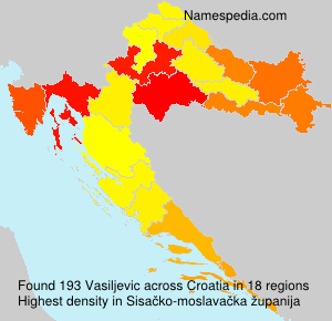 Surname Vasiljevic in Croatia Surname Vasiljevic in Croatia
