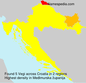 Surname Vegi in Croatia Surname Vegi in Croatia