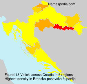 Surname Velicki in Croatia Surname Velicki in Croatia
