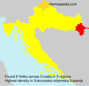 Surname Velko in Croatia Surname Velko in Croatia