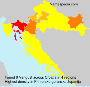 Surname Vengust in Croatia Surname Vengust in Croatia