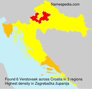 Surname Verstovsek in Croatia Surname Verstovsek in Croatia