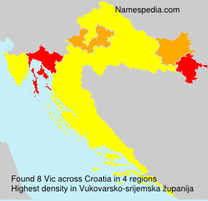Surname Vic in Croatia Surname Vic in Croatia