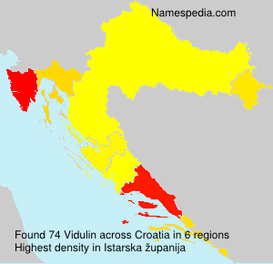 Surname Vidulin in Croatia Surname Vidulin in Croatia