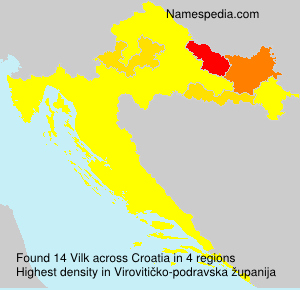 Surname Vilk in Croatia Surname Vilk in Croatia