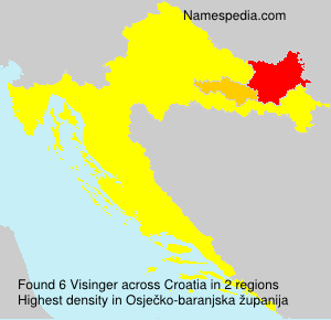 Surname Visinger in Croatia Surname Visinger in Croatia