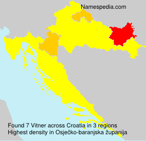 Surname Vitner in Croatia Surname Vitner in Croatia