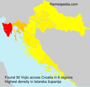 Surname Vojic in Croatia Surname Vojic in Croatia