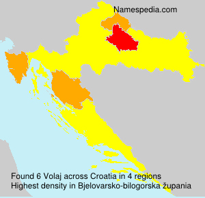 Surname Volaj in Croatia Surname Volaj in Croatia