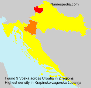 Surname Voska in Croatia Surname Voska in Croatia