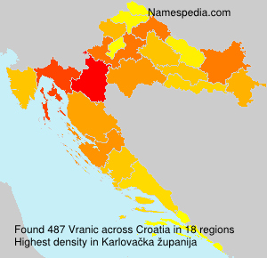 Surname Vranic in Croatia Surname Vranic in Croatia