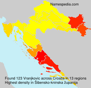 Surname Vranjkovic in Croatia Surname Vranjkovic in Croatia