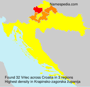 Surname Vrlec in Croatia Surname Vrlec in Croatia