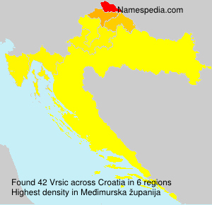Surname Vrsic in Croatia Surname Vrsic in Croatia
