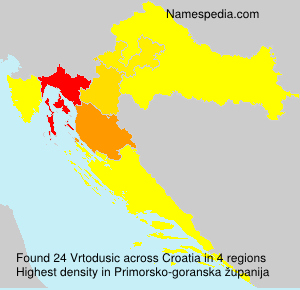 Surname Vrtodusic in Croatia Surname Vrtodusic in Croatia