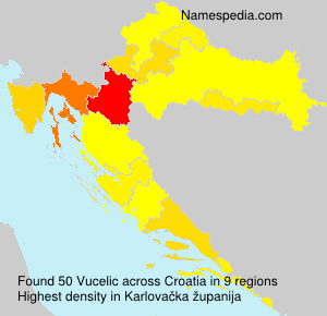 Surname Vucelic in Croatia