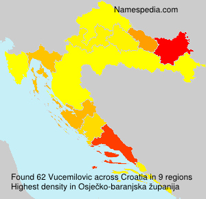 Surname Vucemilovic in Croatia