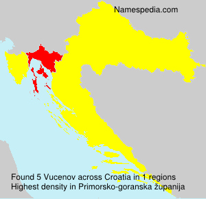 Surname Vucenov in Croatia