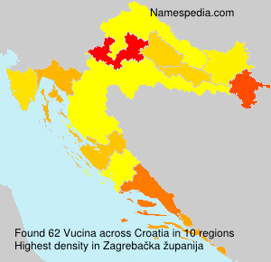 Surname Vucina in Croatia