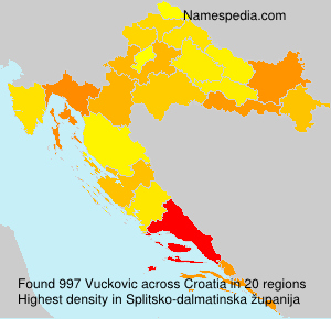 Surname Vuckovic in Croatia Surname Vuckovic in Croatia