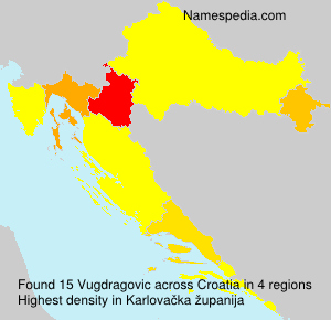 Surname Vugdragovic in Croatia Surname Vugdragovic in Croatia