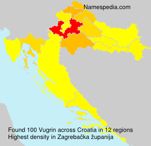 Surname Vugrin in Croatia Surname Vugrin in Croatia