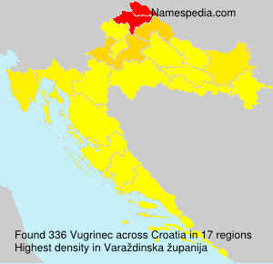 Surname Vugrinec in Croatia
