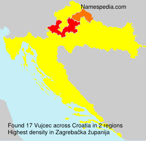 Surname Vujcec in Croatia Surname Vujcec in Croatia