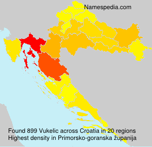Surname Vukelic in Croatia Surname Vukelic in Croatia