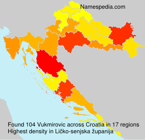 Surname Vukmirovic in Croatia Surname Vukmirovic in Croatia