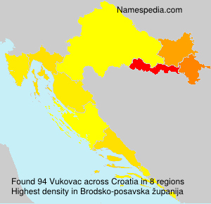 Surname Vukovac in Croatia Surname Vukovac in Croatia