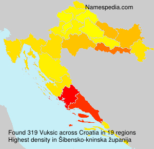 Surname Vuksic in Croatia Surname Vuksic in Croatia